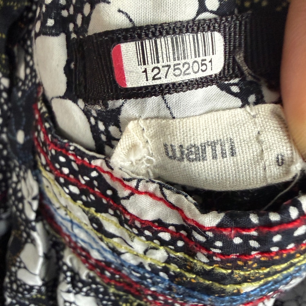 Warm NY sz 0 Floral Maxi Dress Black‎ White Tiered Resortwear Beach Lagenlook - Picture 4 of 6